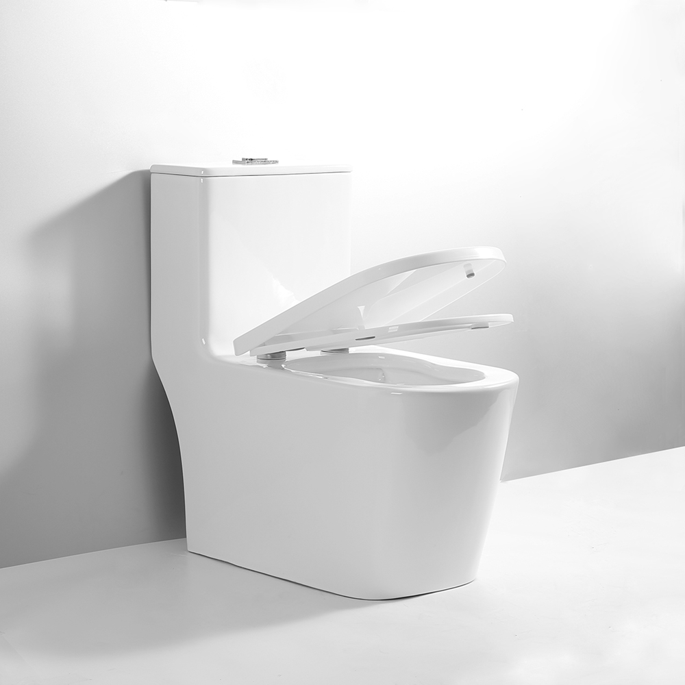 American Style Ceramic Sanitary Ware Wc Water Saving Siphon Flushing Water Closet One Piece Toilet